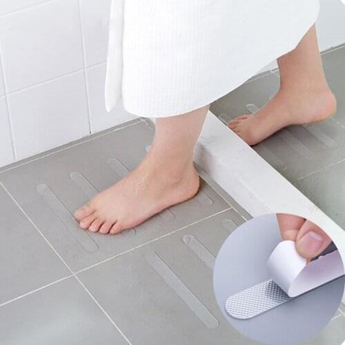 6Pcs Anti Slip Bath Mat Grip Stickers Non Slip Shower Strips Flooring Safety Tape Mat PVC Anti Slip Pad Bathroom Accessories