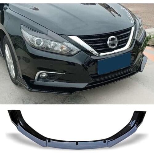 Front Bumper Spoiler Protector Plate Lip Body Kit Carbon Surface Decorative Strip Chin Shovel For Nissan Altima Teana 2016-2018