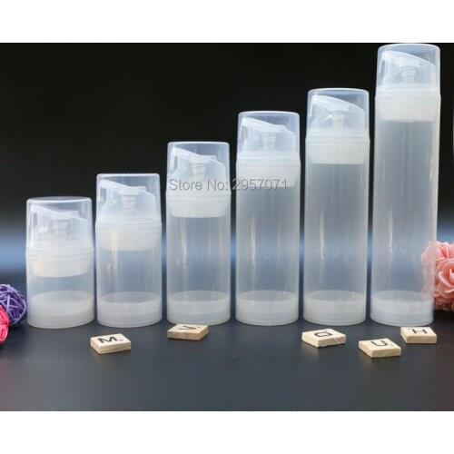 30ml 50ml 150ml Empty Airless Vacuum Pump Transparent bottles Makeup Travel Liquid Refillable Bottles for Women 200pcs/lot DHL