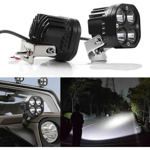 3 Inch Work Light 40W LED Driving Lamp Square Lamp White Light Yellow Light For Car Motor Offroad Truck ATV UTV