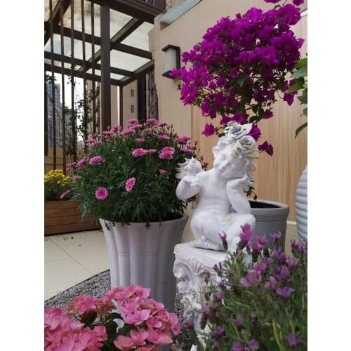 Retro Angel Roman Column Garden Decoration Statue Home Balcony Courtyard Villa European-style Decoration