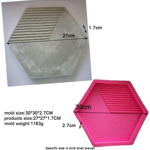 Hexagon Geometric Shape Cement Wall Brick Silicone Mould Concrete Floor Tile Mold Decoration TV Background Clay Crafts