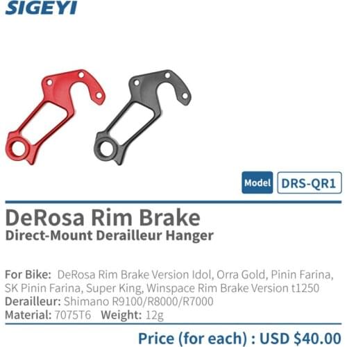 Sigeyi DRS-QR1 Road Bike Frame Integrate Rear Derailleur Direct-Dount Hanger For DeRosa