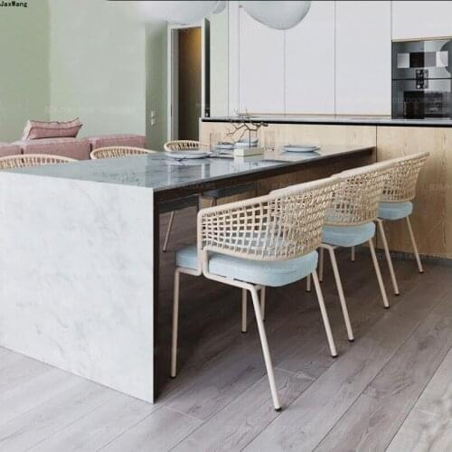 Nordic Living Room Chair Customized Stool Courtyard Armchair Outdoor Rattan Bar Chairs Coffee Dining Chair Living Room Chairs