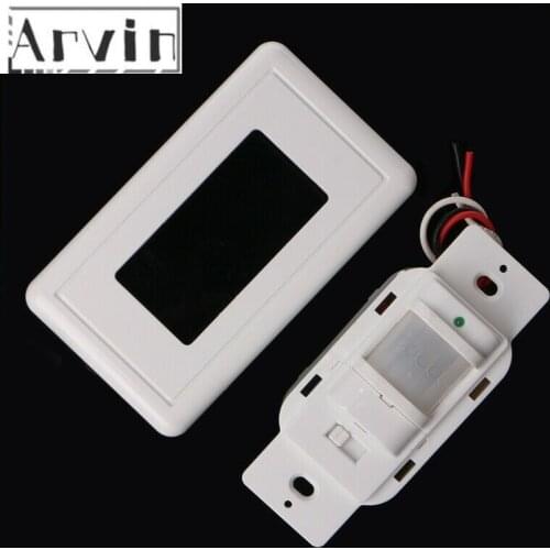 Smart PIR Motion Sensor Switch AC 85V - 230V Recessed Infrared Auto Control ON/Off Wall switch Human body induction Detector