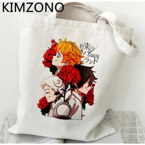 The Promised Neverland shopping bag recycle bag grocery shopper tote bag bolsas ecologicas bolsas reutilizables sacola cabas