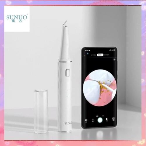 Mijia Visual Electric Ultrasonic Dental whitener Scaler Teeth Calculus Tartar Remover Smart App 500W HD endoscope Cleaner Tooth