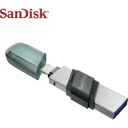 USB 3.1 SanDisk Original IX90 USB Flash Drive 256GB 128GB High Speed Lightning Memory Pen Drive 64GB USB Mini U Stick