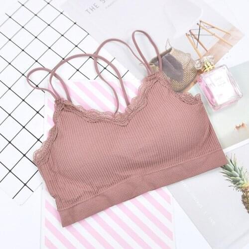 Sanderala Sexy Women Lace Threaded Comfortable Wireless Bralette Sexy Lingerie Underwear Women Bras Fashion Sports Brassiere