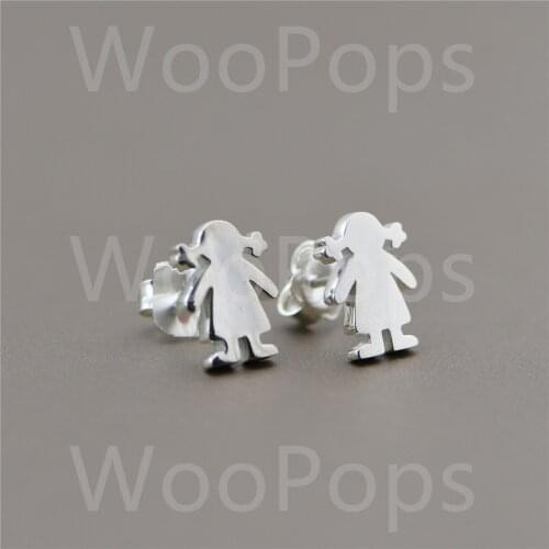 Beautiful Girl Stud Earrings 925 Sterling Silver Spanish Style Premium Quality