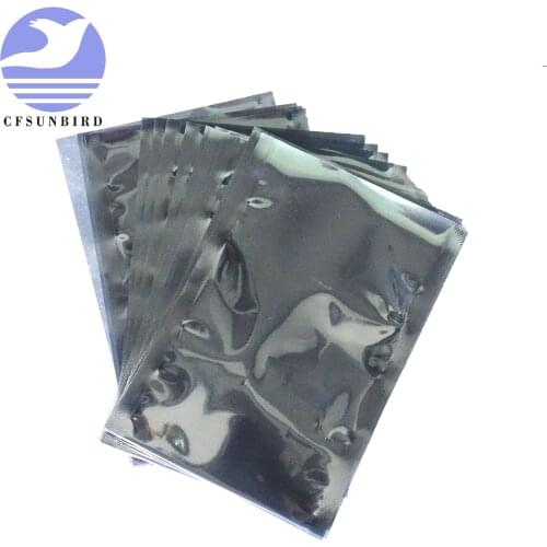 100pcs/ Anti Static Shielding Plastic Storage Packaging Bags ESD Anti-Static Pack Bag Open Top Antistatic Package Bag 160*220mm