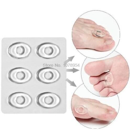 1000sets 6pcs/set Soft gel toe pads for calluses of shoes rear round pads of legs to help pain hot