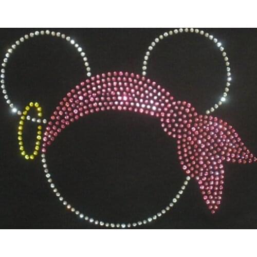 2pc/lot hot fix sticker iron on rhinestone transfer hot fix rhinestone motif designs applique patches for shirt bag