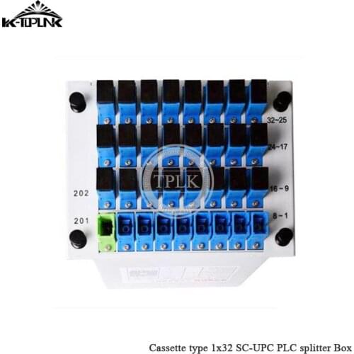 30pcs CATV FTTH 1*32 SC-UPC PLC splitter Cassette box 1*32 splitter Fiber Optical Cassette Box PLC Splitter Card Module Insert