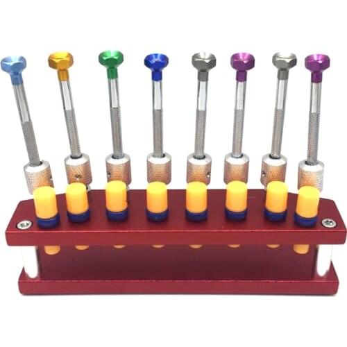8 Pcs Watch Screwdrivers with Metal Stand Tool for Watch Repair Watch Screwdriver Set