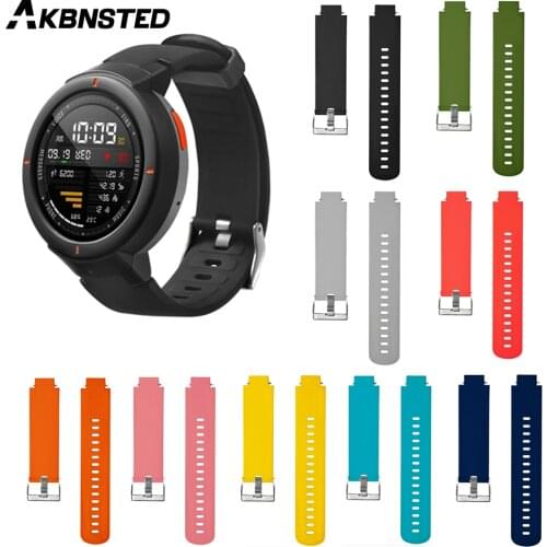 AKBNSTED Replacement Sport Watch Strap For Xiaomi Amazfit Verge Smart Watch Soft Silicone Wristband For Amazfit Verge Accessorie