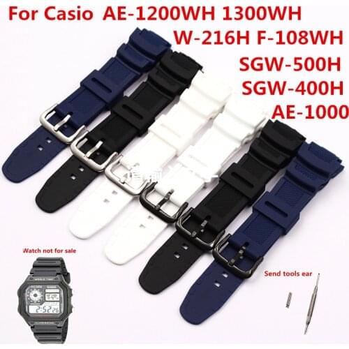 Watch Accessories Resin Strap Men for CASIO Casio AE-1200WH 1000W 1300WH W-216H