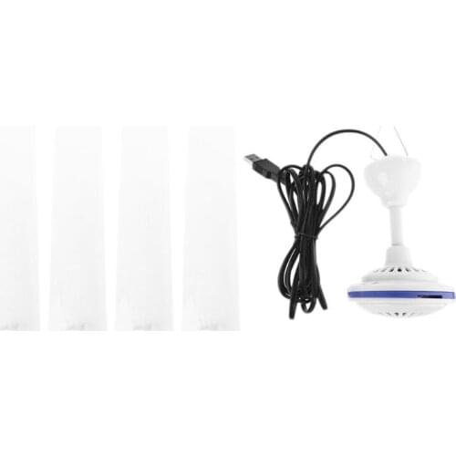 Household Room Dormitory DC 5V Ceiling Fan Air Cooler Hanging USB Powered Tent Fans for Home Bed Camping Outdoor Office