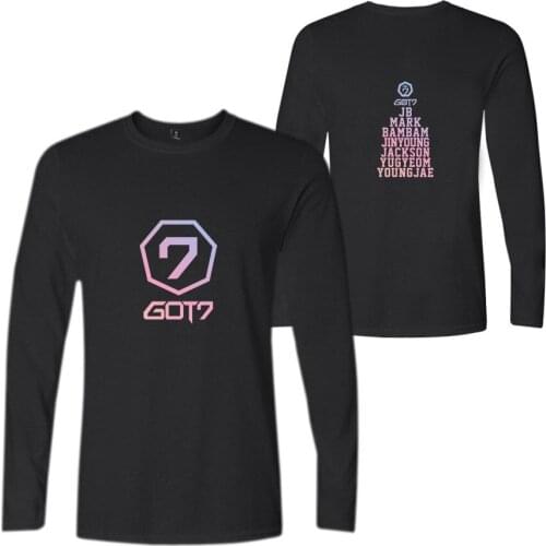 GOT7 T-shirts Aautumn Long Sleeve Casual Men/women Tee Shirts Kpop Men Funny And Cool Fashion Hip Hop T-shirts