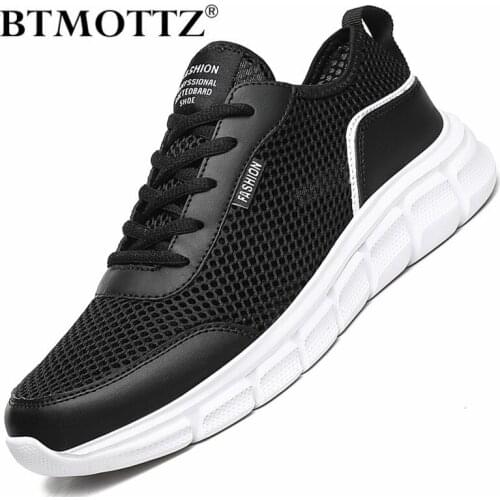 Summer Mesh Men Sneakers Lightweight Men Casual Shoes Lace-up Breathable Designer Trainers Fashion Men Gym Shoes Plus Size 39-48