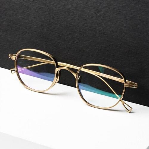 Small Round Designer Titanium Optical Eyeglasses Frames Men Quality Glasses Frame Women Retro Vintage Oval Frames Prescription