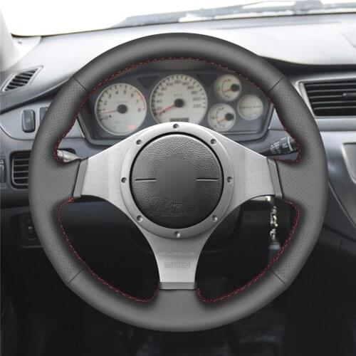 DIY Anti-Slip Wear-Resistant Steering Wheel Cover For Mitsubishi Lancer Evolution 8th Lancer VIII Car Interior Decoration