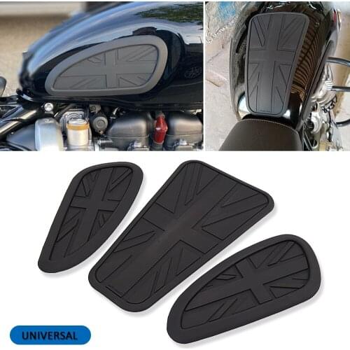 NEW A set For Retro Motorcycle Cafe Racer Gas Fuel Tank Rubber Sticker Protector Side Tank Knee Grip Pad Grip Decal