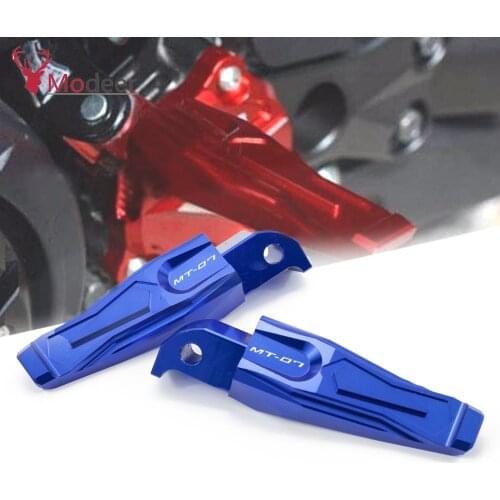 One Pair CNC Aluminum Motorcycle Foot Pegs Pedals Rear Passenger Footrests For Yamaha MT07 MT 07 MT-07 2014-2020 2019 2017 2018