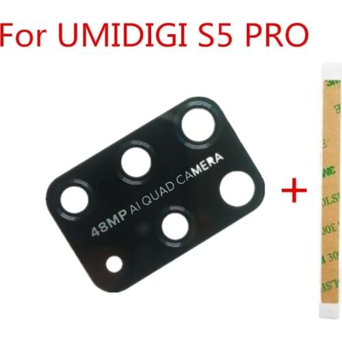 Original For UMIDIGI S5 PRO Cell Phone Back Camera Lens Glass Cover Repair Part