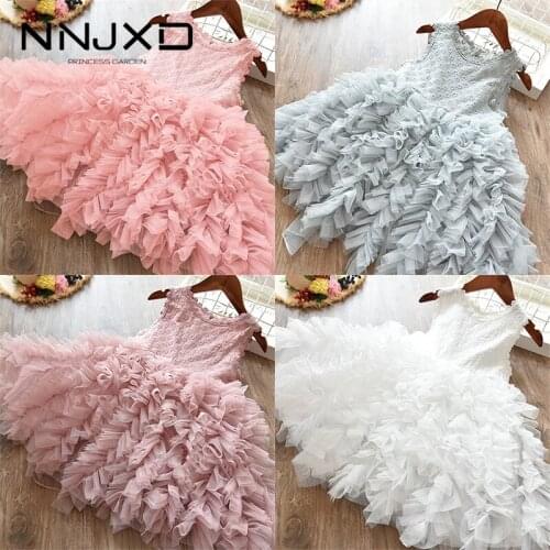 Girls Princess Dress Formal Clothes Children Clothing Birthday Party Tutu Kids Dresses for Girls Toddler Girls Wedding Dress 8T