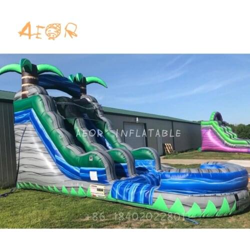 PVC Commercial Small Inflatable Water Slide with Pool / inflatable pool slides for swimming pool water games for sale