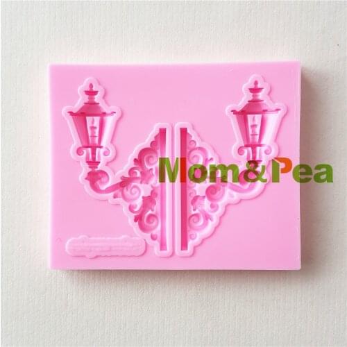 Mom&Pea 1292 Free Shipping Lamp Silicone Mold Cake Decoration Fondant Cake 3D Mold Food Grade