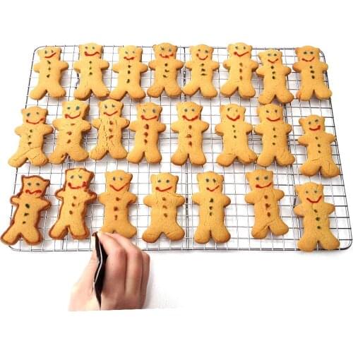 Cake Cooling Rack Stainless Steel Wire Grid Cooling Tray Pizza Barbecue Holder Home Bakery Kitchen Baking Accessories