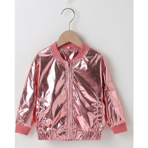 Girls Spring And Autumn Light Jacket Childrens Clothing Girls Rose Bright Color Jacket Tops