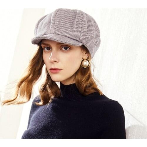 H775 Women Visor Hat Autumn Winter Warm Thick Wool Cap Student Girl Pure Color Casual Shopping Party Simple Leisure Fashion Hats