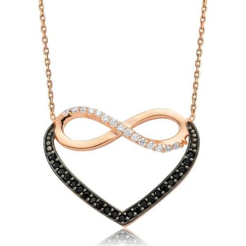 Sterling silver Heart Infinity Ladies Necklace
