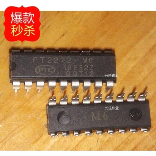 10PCS The new PT2272-M6 DIP18 remote wireless transceiver chip