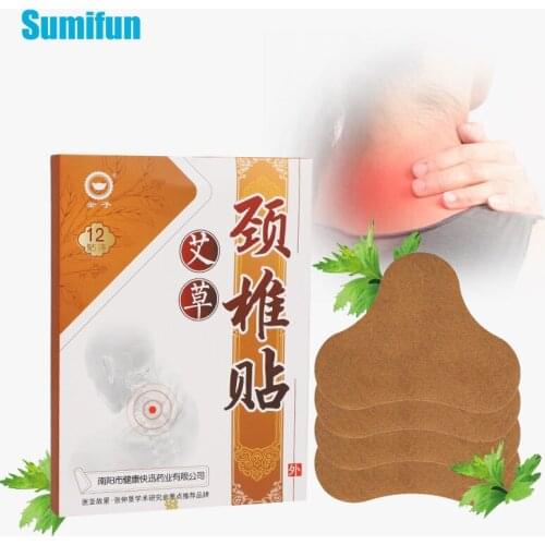 12Pcs/box Wormwood Patches Relieve Stiff Shoulder Neck Joint Ache Cervical Spondylosis Pain Relieve Sticker Medical Herb Plaster