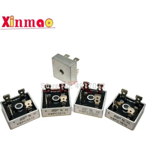 2PCS KBPC5010 50A KBPC1510 15A KBPC2510 25V KBPC3510 35A1000V DIP4 Single-phase Rectifier Bridge Square Bridge Pile Copper Foot
