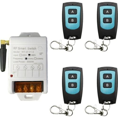 220/380V 30A Relay 3000W Wireless Remote Control Switch Receiver Transmitter315/433 Remote Control lighting/Lamp LED water pump