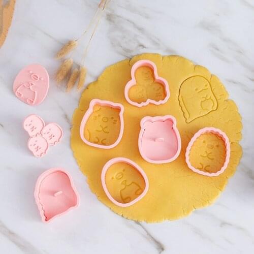 6Pcs/set Cookie Cutters Fondant Cutter Plastic Corner Bio Shape Cookie Mold DIY Fondant Pastry Decorating Baking Cooking Tools