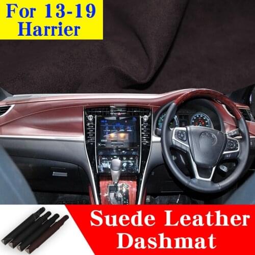 For Toyota Harrier XU60 G3 2013 2014 2015 2018 2019 Car-styling Suede Leather Dashmat Dashboard Cover Pad Dash Mat Carpet Custom