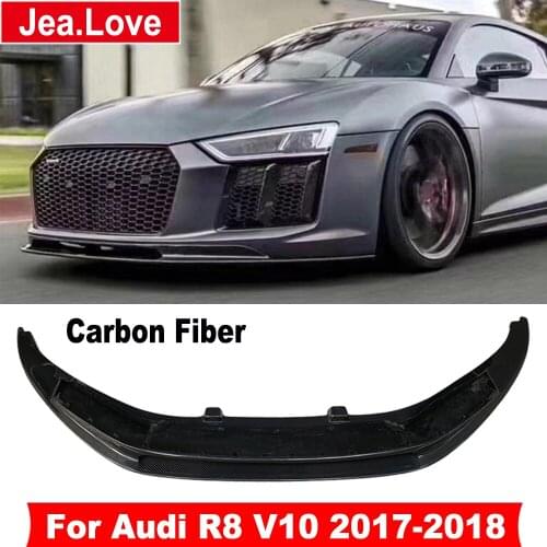 Real Carbon Fiber Front Shovel Chin Bumper Lip Car Protector For Audi R8 V10 Coupe 2017-2018 Turning Modification