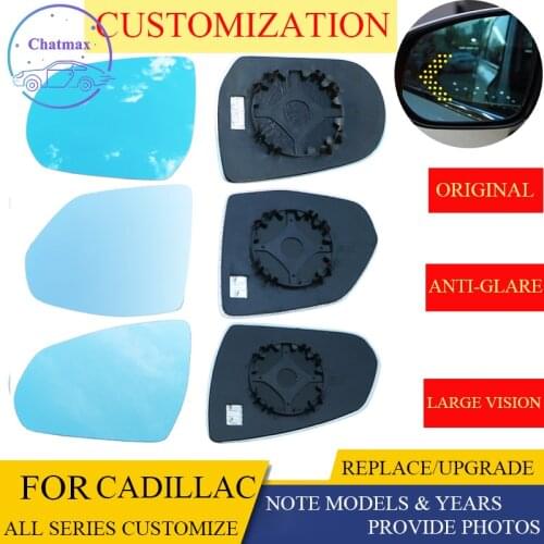 Sideview Rear Mirror Customize For Cadillac All Series ATS-L CT5 XT5 4 6 XTS SRX Blue Glass Heating Turn Signal LED Large Vision