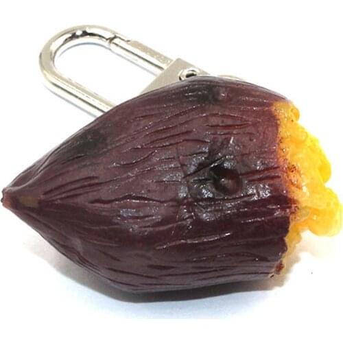 Korean Simulation Roasted Sweet Potato Keychain Key Ring Pendent Bag Decor Gift