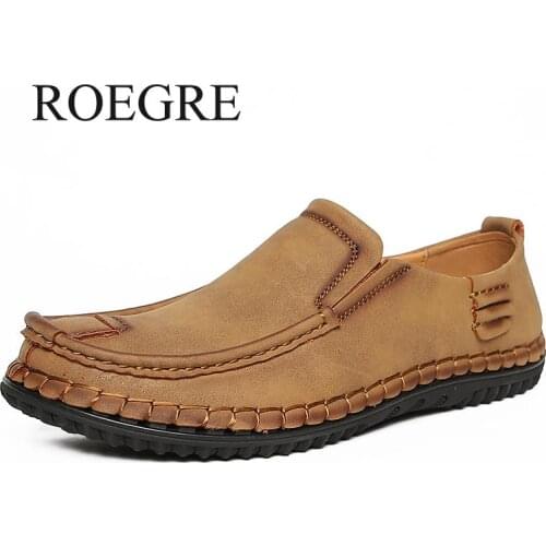 Brand Handmade Mens Casual Shoes High Quality Leather Man Moccasins Lace Up Comfortable Male Driving Shoes Slip On Man Footwear