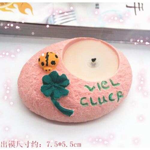 C965 ladybug flower candle holder aromatherapy gypsum mould ornaments mold candle table diy