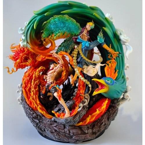 ONE PIECE GK Miss Time-Studio Portgas D Ace And Marco 51CM 1:8 Limited Statue RESIN Action Figure Collectible Model Toys F84