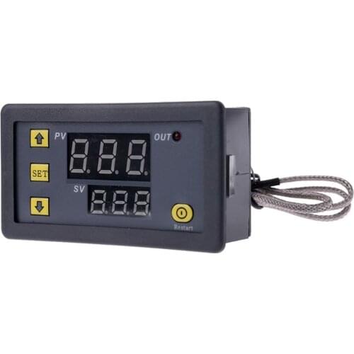 AC220V DC 5V 12V 24V LED Digital Temperature Controller Thermostat -60~500 degree K-type M6 Thermocouple Sensor Probe