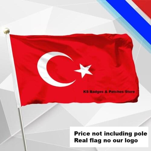 Turkey Flag Flying Flag #4 144x96(3x5FT) #1 288x192 #2 240x160 #3 192x128 #5 96x64 #6 60x40 #7 30x20 KS-0075-C